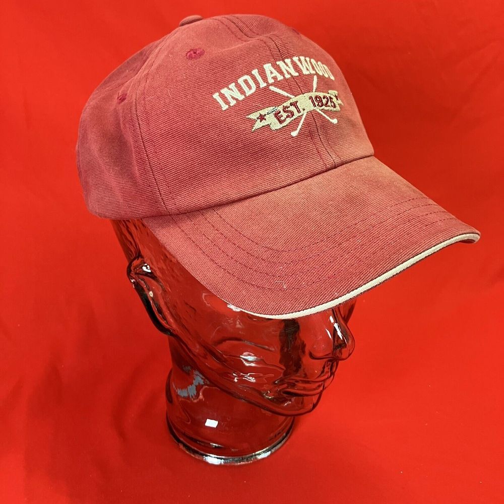 Imperial Indianwood Est 1925 Faded Red Hat / Golf Course /  Lake Orion MI /Flaws